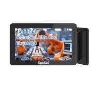 15.6 inch Embedded Industrial Panel PC, 10 Point Capacitive 1920*1080 Touch Screen, VESA Bracket, IP65 Computer for Automation, HDMI, 2xLAN, 4xUSB, 6xRS232, VGA (I7-10610U,No RAM & Storage & System)
