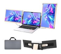15.6" Laptop Monitor Extender, Laptop Screen Extender HDMI//Type-C Eye Care Triple Detachable Laptop Screen Extender with Bag Stand Triple Monitor for Laptop PC Tablet Windows Chrome
