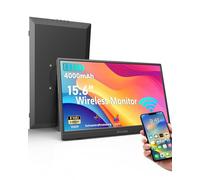 15.6" Monitor Portátil Inalámbrico 2026 Pantalla Portátil 4000mAh | 1080p Altavoz Integrado y Soporte, Pantalla IPS, Soporta AirPlay/Miracast, Para Portátil/Teléfono