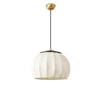 15.7" Fabric Retro Round Chandelier, Dining Fixture Pendant Fixtures for Living Room Kitchen, E27 Base Height Adjustable Hanging Light