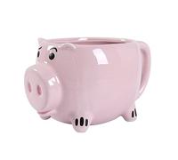 15.9oz Pink Ceramic Coffee Mug, 3D Wide Mouth Piggy Cute Water Cup with Handle Tea Coffee Cup for Home Cafe Office and Decor