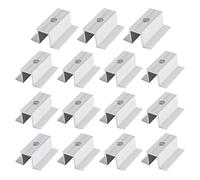 15 abrazaderas centrales de aluminio PV paneles solares, accesorios para riel de montaje fotovoltaico para altura del módulo 30-50 mm, abrazadera para el montaje de perfiles de aluminio de 20 mm