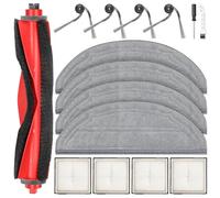 15 accesorios para robot aspirador Roborock Q10 S5+ / Q10 S5, 1 cepillo principal, 4 almohadillas de limpieza, 4 filtros HEPA, 4 cepillos laterales, 1 accesorio de limpieza, 1 juego de piezas de