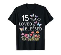 15 años amó a Blessed Flower Butterfly Girls, 15 años Camiseta