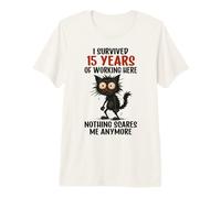 15 años de Aniversario de Trabajo, sobreviví 15 años de Trabajo Camiseta Premium