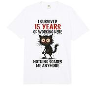 15 años de Aniversario de Trabajo, sobreviví 15 años de Trabajo Comfort Colors Adult Heavyweight T-Shirt