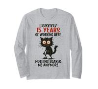 15 años de Aniversario de Trabajo, sobreviví 15 años de Trabajo Manga Larga