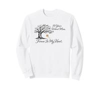 15 años sin mamá para Siempre en mi corazón Memorial de Hojas de árbol Sudadera
