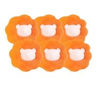15 bolas recolectoras de pelo for filtro lavadora, atrapapelos humanos, adhesivo lana reutilizable, herramienta removedora(Orange)