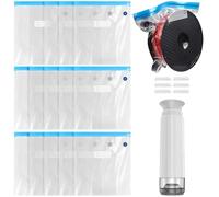 15 bolsas de almacenamiento de filamentos para impresora 3D, resistentes a la humedad, bolsas de almacenamiento al vacío para filamentos 3D con bomba de vacío + 6 clips de sellado, bolsas de vacío