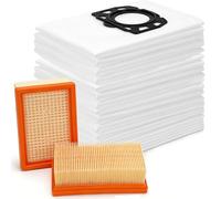15 bolsas de aspiradora con 2 filtros de repuesto para Kärcher WD4 WD5 WD6 WD5P WD6P MV4 MV5 MV6 Aspiradora en seco y húmedo 2.863-005.0 (KFI 4410) y 2.863-006.0(KFI 487)