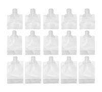 15 bolsas de embalaje de loción de viaje recargables, bolsas de viaje vacías transparentes para artículos de tocador, dispensador portátil a prueba de fugas, dispensador de pie, maquillaje, champú
