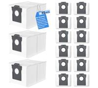 15 bolsas para el polvo para Dreame L10s Ultra Gen2/Gen3, L40 Ultra A/AE | Bolsa de polvo de 3,2 L para Dreame X30/X40/X50/Aqua10 Ultra, L10s/L40s/L50s Pro Ultra y Mova E30/V50/E40/Z50/Z60/P50 Ultra