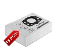 15 Bolsas para Kärcher WD2 Plus 1.628-009.0/ WD3 S/KFI 357/2.863-314.0 | JoyBros Sacos Recambios Filtro No Tejido para Karcher WD3V-17/4/20/ SE4001 Plus/ SE 4002/ KWD 1-3 Aspirador : 510 x 370 mm