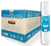 15 Cajas de Cartón Mudanza 50x30x30cm 45 Litros + Burbuja 6x0,6m. Ultra resistentes. Mudanzas y Almacenaje con Asas. Cartón (15 Cajas 50x30x30cm + Burbuja)