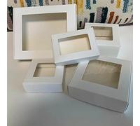 15 cajas de papel kraft para embalaje de manualidades, caja de embalaje de regalo para dulces, pasteles, galletas, suministros de fiesta de boda, PVC, 15 x 15 x 3,5 cm