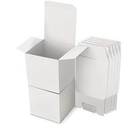 15 cajas de regalo de papel kraft blanco, cajas de cartón con tapa, caja de regalo cuadrada, 15 x 15 x 15 cm, ideal para regalos, fiestas, cumpleaños, bodas