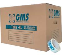 15 Cajas Mudanza 55x35x35cm - Cajas De Carton Mudanza - Cajas Gran Capacidad + Precinto GMS - Cajas Para Mudanza - Cajas Para Mudanzas Y Almacenaje Con Asas (15 Cajas - 55x35x35cm + Precinto)