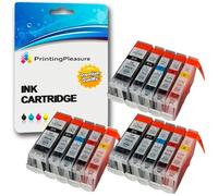 15 Cartuchos de Tinta compatibles para Canon Bubble Jet i860 i865 Pixma iP4000 iP4000R iP5000 MP750 MP760 MP780 BJI-6500 BJI-9100 | BCI-3eBK BCI-6BK BCI-6C BCI-6M BCI-6Y