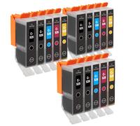15 Cartuchos de tinta de tinta para Canon PIXMA MG5350 MG56150 MG6220