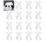 15 cintas de encaje blanco transparente, cintas de amor, cintas para envolver regalos de Navidad, lazos hechos a mano para festivales, bodas, decoración de vehículos.