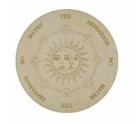 (15 cm - Verde) Tablero de péndulo, adivinación, energía, placa tallada, placa metafísica de altar