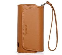 [15+ COLORES] Funda e-smoQ para IQOS ILUMA i & ILUMA - Funda para accesorios IQOS, Bolsa también para ILUMA Prime (marrón)