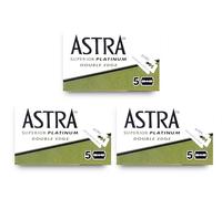 15 cuchillas de afeitar Astra Superior Platinum de doble filo para barberos profesionales y entusiastas del afeitado tradicional