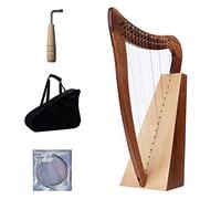 15 Cuerdas De Madera Maciza Harp 22Inch/ 56cm, Con Llave De Ajuste, Bolsa De Conciertos, Cuerdas De Repuesto Y Puntaje De Música En Inglés, Mejor Regalo For Niños Adultos Principiantes
