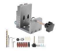 15 Degree Inclined Hole Locator | Aluminum Alloy Woodworking Positioning Tool | Accurate Punching for Furniture/Cabinets/DIY | Metric System 10-45mm Thickness