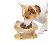 15 Degree Tilted Feeding Bowls, Cute Raised Cat Feeding Station, Comfortable Cat Bowl Set, Ergonomic Removable Cat Feeder Bowls 10.24x5.31x6.3 for Home, Cage, Floors