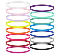 15 diademas elásticas finas para mujer, diadema delgada antideslizante, de colores, deportivas, elásticas, para mujeres y hombres