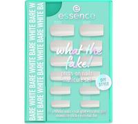 essence what the fake! Set de manicura PRESS-ON NAILS, de larga duración, fijación, secado rápido, natural, brillante (28pcs)