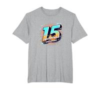 15 e imparable: Regalo de cumpleaños para Adolescentes Camiseta, Hombre Tallas Grandes, Gris Jaspeado, 3X Alto