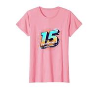 15 e imparable: Regalo de cumpleaños para Adolescentes Camiseta, Mujer, Rosado, 3XL