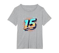 15 e imparable: Regalo de cumpleaños para Adolescentes Camiseta, Mujer Tallas Grandes, Gris Jaspeado, 3XL Grande