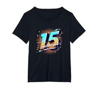 15 e imparable: Regalo de cumpleaños para Adolescentes Camiseta, Mujer Tallas Grandes, Negro, 3XL Grande