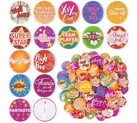 15 estilos de 225 piezas de botones motivacionales, premio del equipo de recompensa para agradecimiento, aliento, empleados a granel, mensajes positivos, reconocimiento, insignias de aliento, pines de