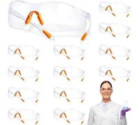 15 Gafas de Seguridad HD, Gafas de Protección Transparentes, Gafas de Seguridad Transparentes con Almohadillas para la Nariz para Bricolaje, Laboratorio, Experimento, Uso Personal.