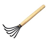 15" Gardener's Claw Rake with Wooden Handle for a Firm Grip - Japanese Claw Rake Ideal for Gardening and Weeding