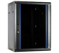 15 HE Armario para servidor, caja de pared con puerta de cristal (Alto) 600 x 600 x 769 mm