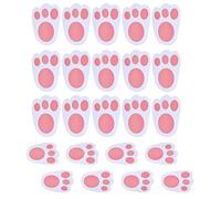 15 huellas de conejo grandes de 7.9 x 4.9 pulgadas, patas de conejo de Pascua, huellas de patas de caza de huevos, pies de conejo para niños, juegos de fiesta de Pascua, manualidades de Pascua, juego