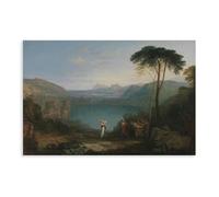 15 impresiones famosas de J. M. W. Turner Lake Avernus Aeneas y la Sibila Cumaean, póster para estética de habitación, lienzo, arte de pared e impresión sin marco, 12 unidades