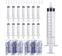 15 jeringas de plástico de 10 ml con tapa, jeringa líquida, jeringa estéril sin aguja, para laboratorio científico, medición de líquidos y dispensación, alimentación animal, riego de plantas, jeringa