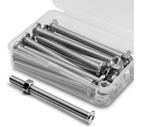 (15 Juegos) Juego de Tornillos y Tuercas Hexagonales M6 x 60 mm 304 Tornillos de Conector Para Muebles de Cabeza Plana de Acero Inoxidable