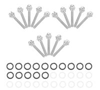 15 Juegos Tornillo de Afinación para Guitarra Clásica M2.5x18.5 | Repuesto para Perillas de Triple Placa, Instalación Sencilla, Metal y Plástico, Incluye Arandela