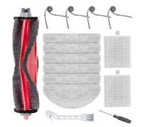 15 Kit de Accesorios de Repuesto para Roborock Q7 L5 / Q7 L5+ / Q7 M5 / Q7 M5+ Robot Aspirador, 1 Cepillos Principales, 4 Cepillos Laterales, 2 Filtros, 6 Paños de Repuesto, 2 Herramientas de limpieza
