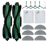 15 kits de repuesto para iRobot Roomba 105 Combo /105 Combo+ /105 Vac /Q052 /104 Combo Robot Aspirador, 1 cepillo principal, 4 filtros, 4 bolsas de polvo, 6 cepillos laterales, 4 almohadillas para