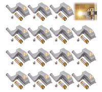 15 luces LED con bisagras, luz LED sensor de bisagra, iluminación universal para armarios, cocina y hogar (blanco cálido)