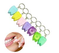 15 m de hilo dental encerado con llavero para viajes y actividades al aire libre, colores aleatorios